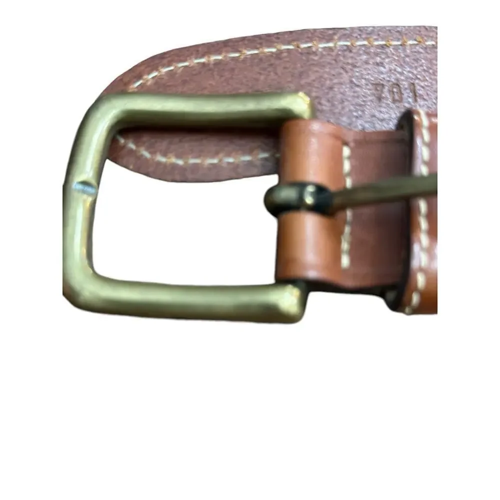Tommy Hilfiger Men's Green Maroon Colorblock Wool Leather Belt
